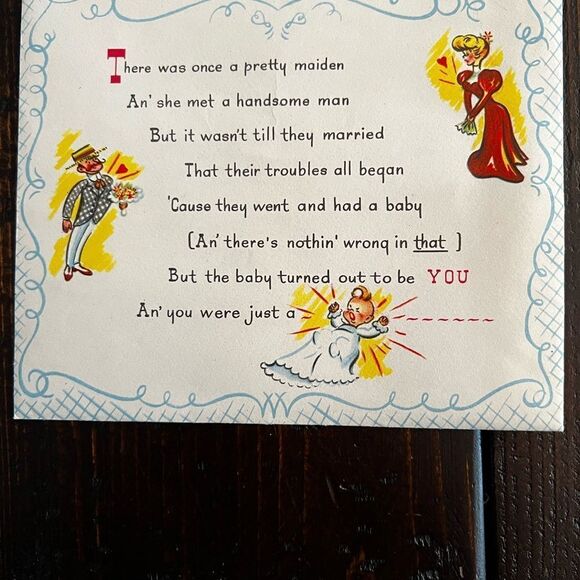 Vintage Birthday Card (1950’s) - Picture 2 of 8